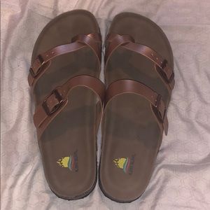 Rose gold sandals- New with box